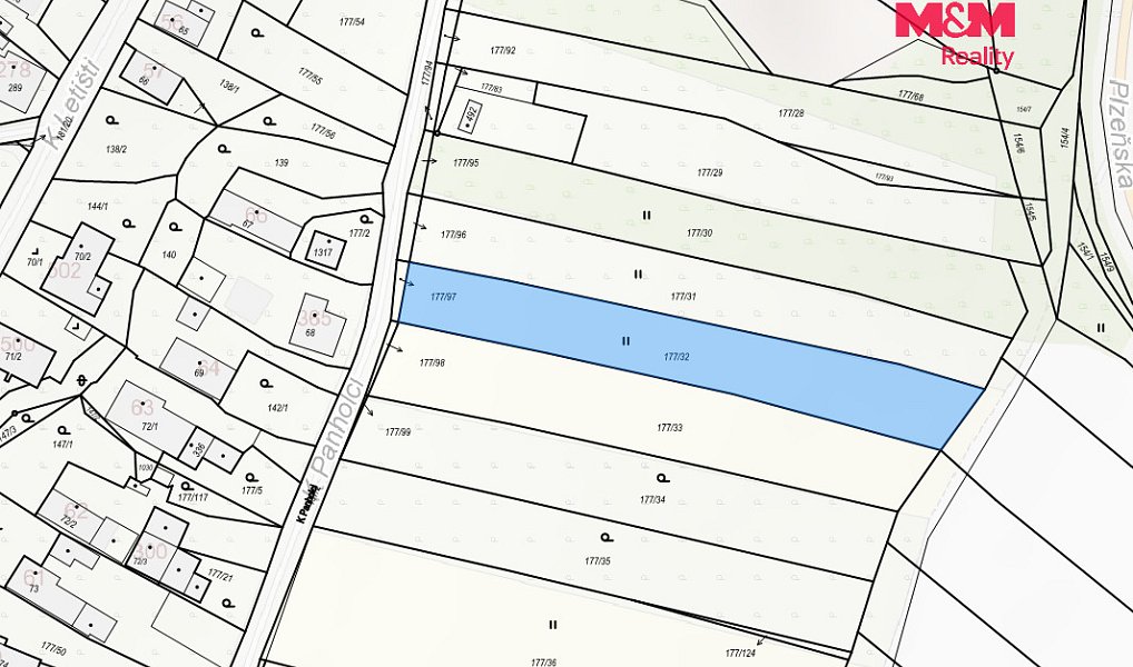 Prodej stavebního pozemku 1 876 m², Plasy – náhled fotky 2