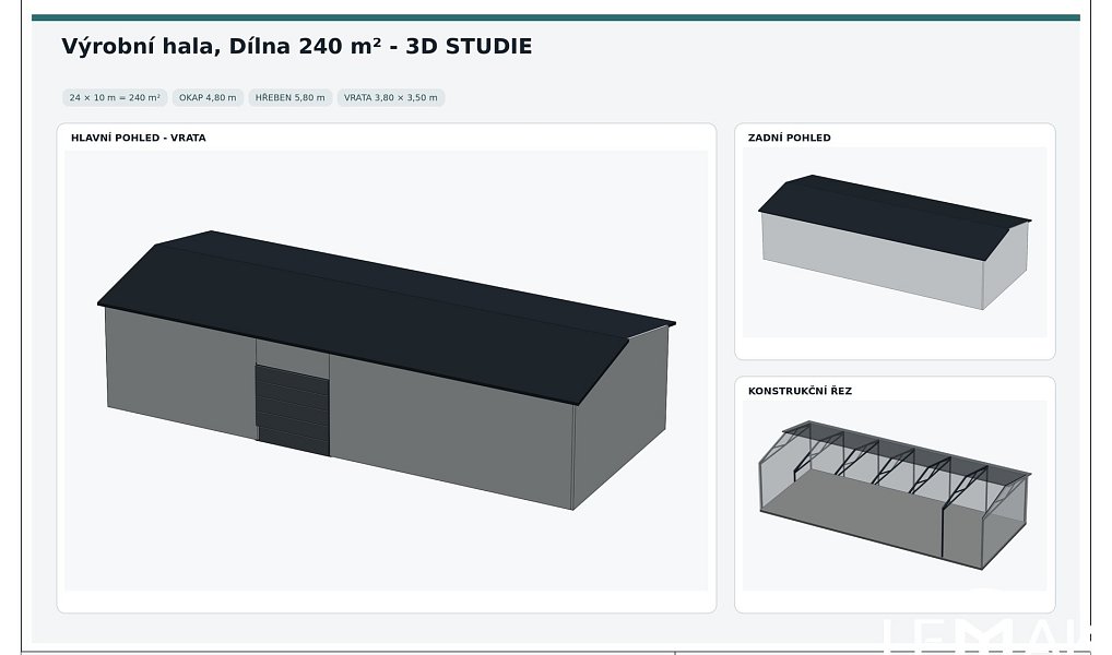 Prodej výrobních prostor 240 m², Těšetice – náhled fotky 3