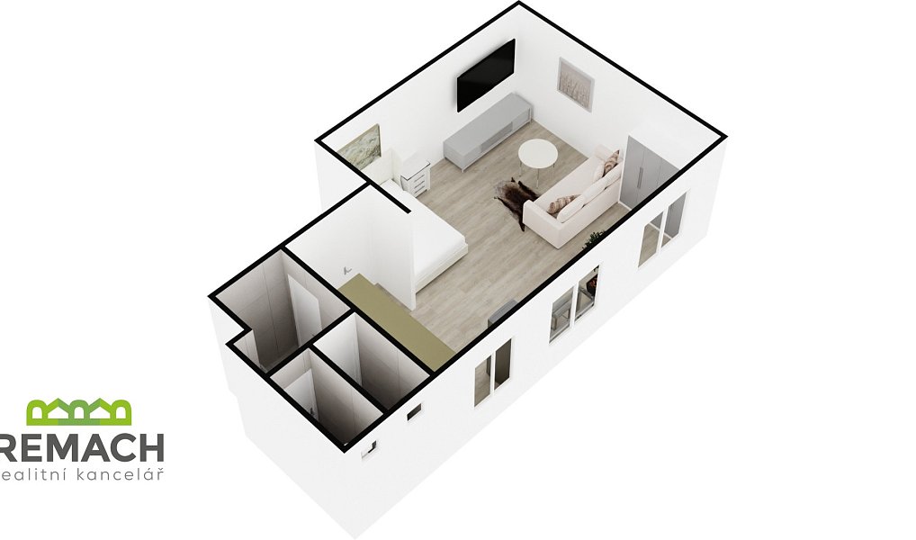 Pronájem bytu 1+kk 38 m², Náchod – náhled fotky 3