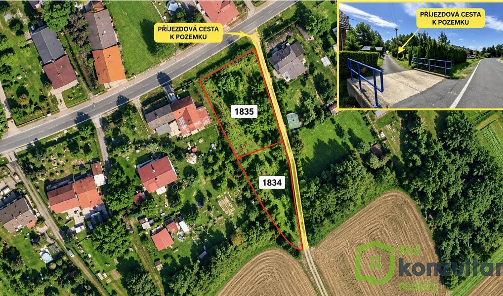 Prodej stavebního pozemku 1 049 m², Brantice – náhled fotky 2