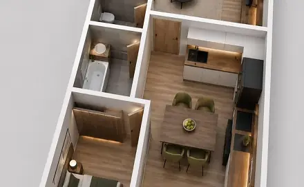 Pronájem bytu 3+kk 42 m², Na Hájku, Háj ve Slezsku - Smolkov, okres Opava