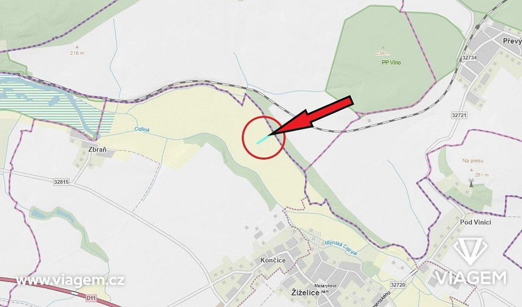 Prodej pole 2 136 m², Žiželice – náhled fotky 4