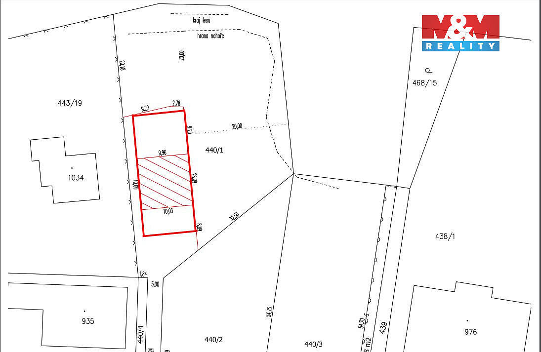 Prodej stavebního pozemku 1 106 m² – pohled 5
