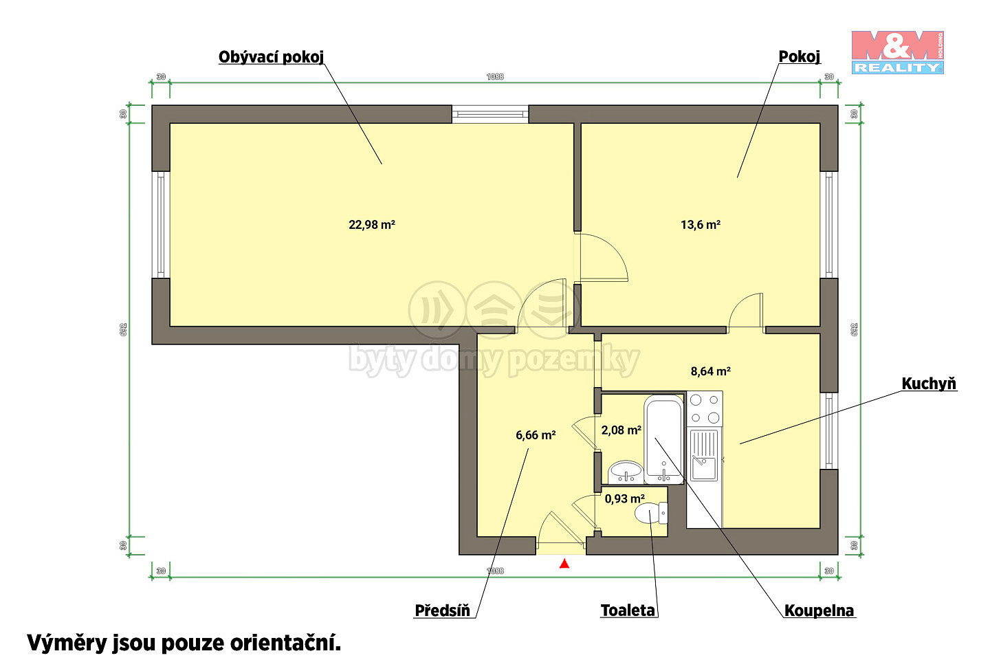 Prodej bytu 2+1 55 m² – fotografie 3