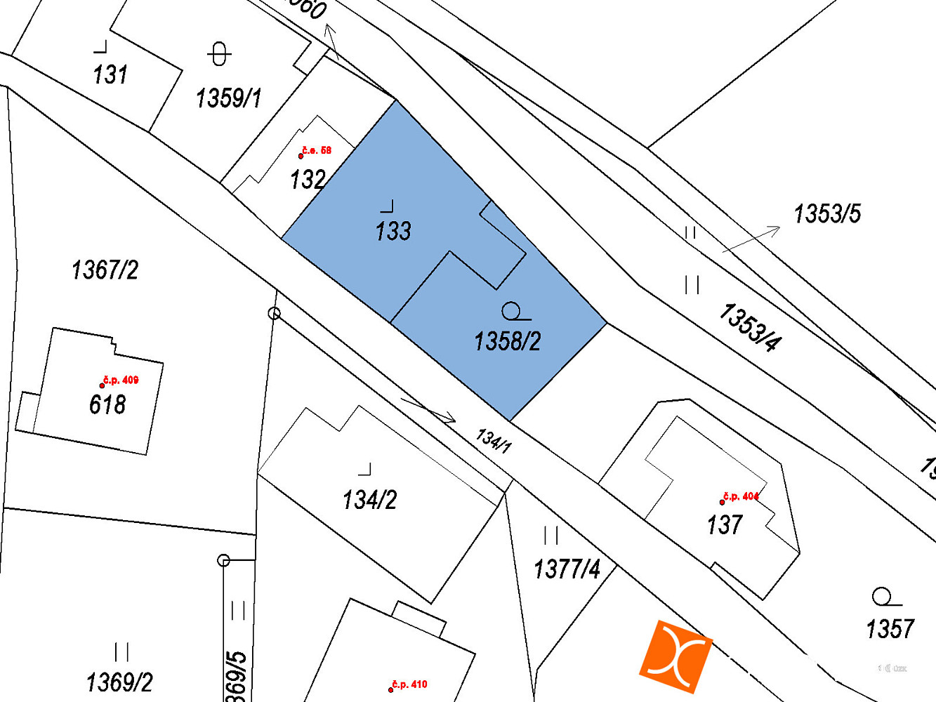 Prodej pozemku 89 m² – pohled 2