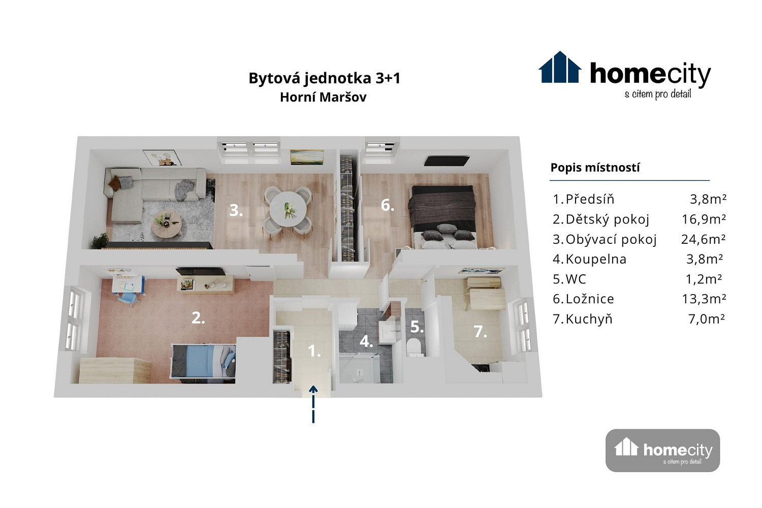 Prodej bytu 3+1 81 m² – fotografie 4