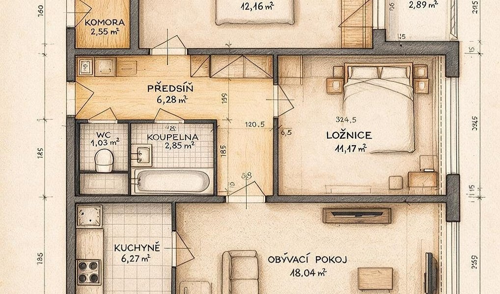 Prodej bytu 3+1 62 m², Praha – náhled fotky 24