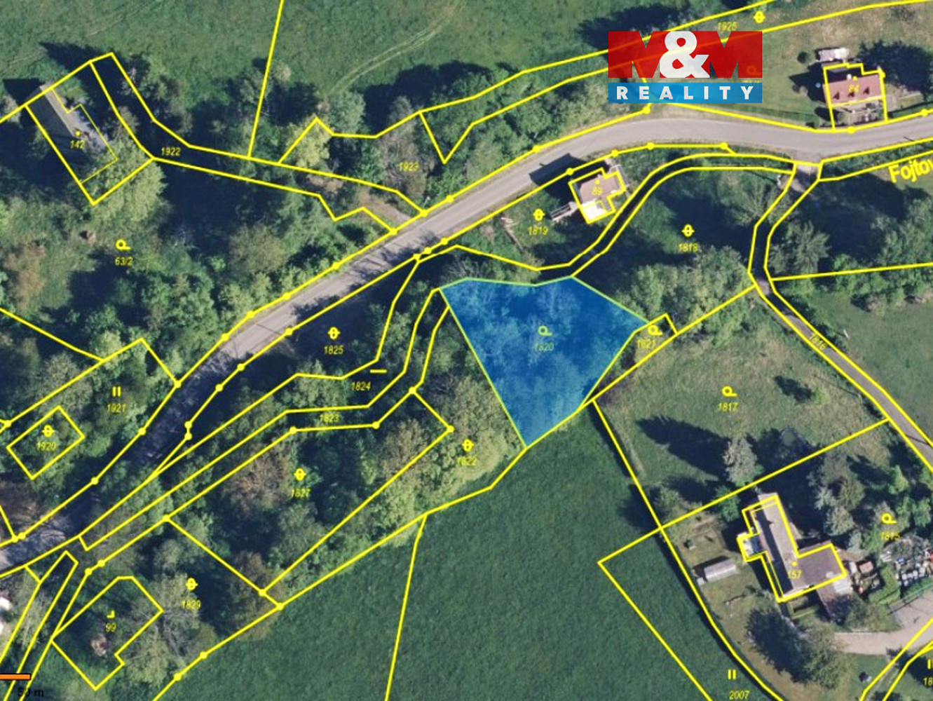 Prodej stavebního pozemku 835 m²