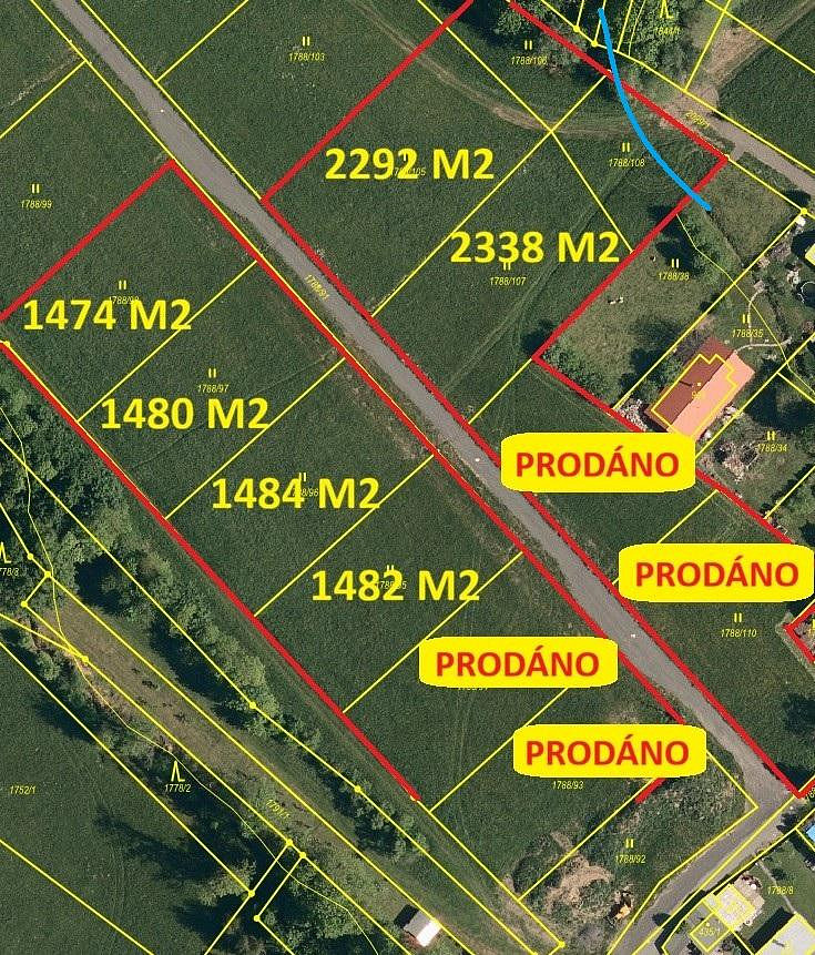 Stavební pozemek 1482 m² s výhledem na hory, Lichnov u Nového Jičína – pohled 5