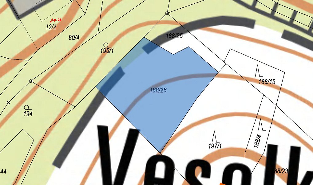 Prodej pole 308 m², Kněževes – náhled fotky 3