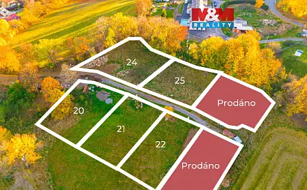Prodej stavebního pozemku 1 043 m², Výhledy, Vimperk - Vimperk II, okres Prachatice