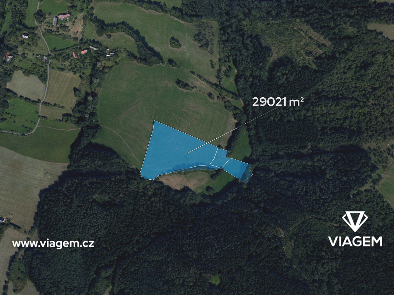Prodej pole 2 902 m² – pohled 2