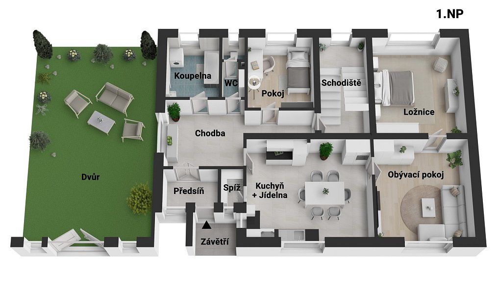 Prodej domu 241 m² s pozemkem 5 008 m², Mokrá-Horákov – náhled fotky 3