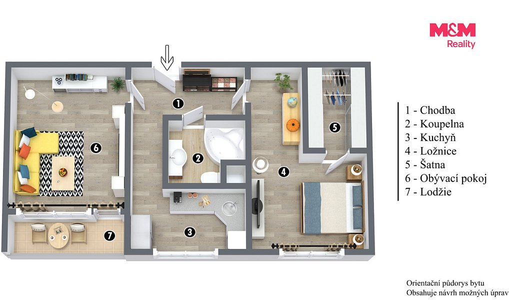 Prodej bytu 2+1 62 m², Chomutov – náhled fotky 4
