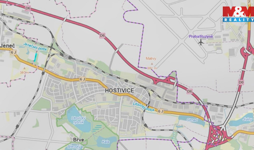 Prodej pole 4 929 m², Hostivice – náhled fotky 3