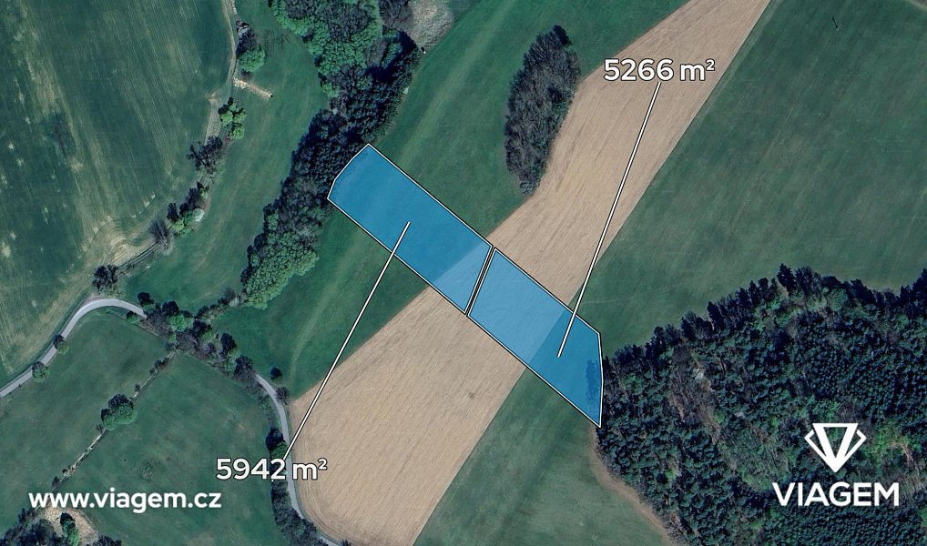 Prodej pole 1 868 m², Borotín – náhled fotky 2