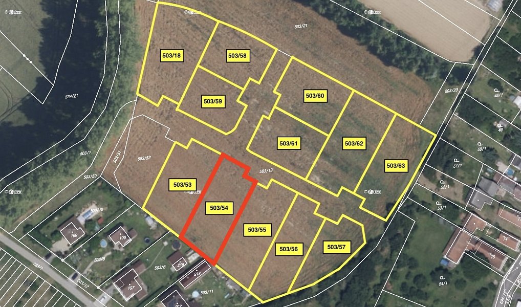 Prodej stavebního pozemku 1 185 m², Sobčice – náhled fotky 2