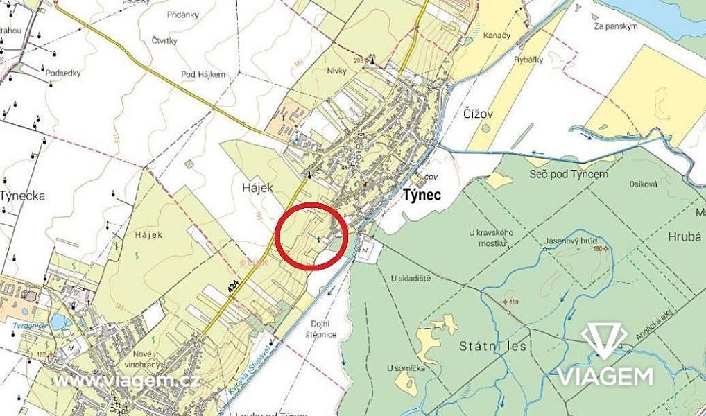 Prodej zahrady 388 m², Týnec – náhled fotky 3
