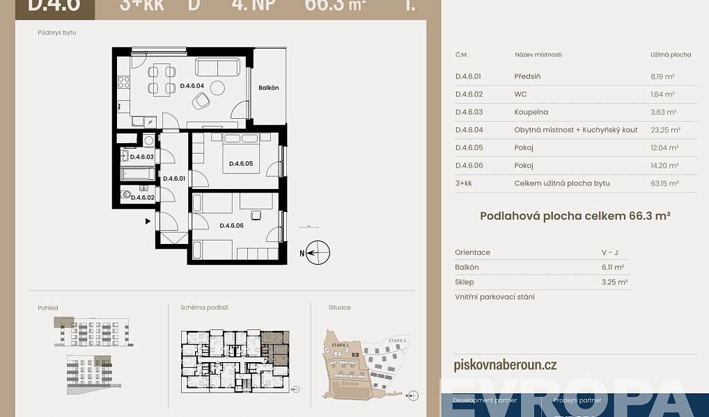 Prodej bytu 3+kk 66 m², Beroun – náhled fotky 14
