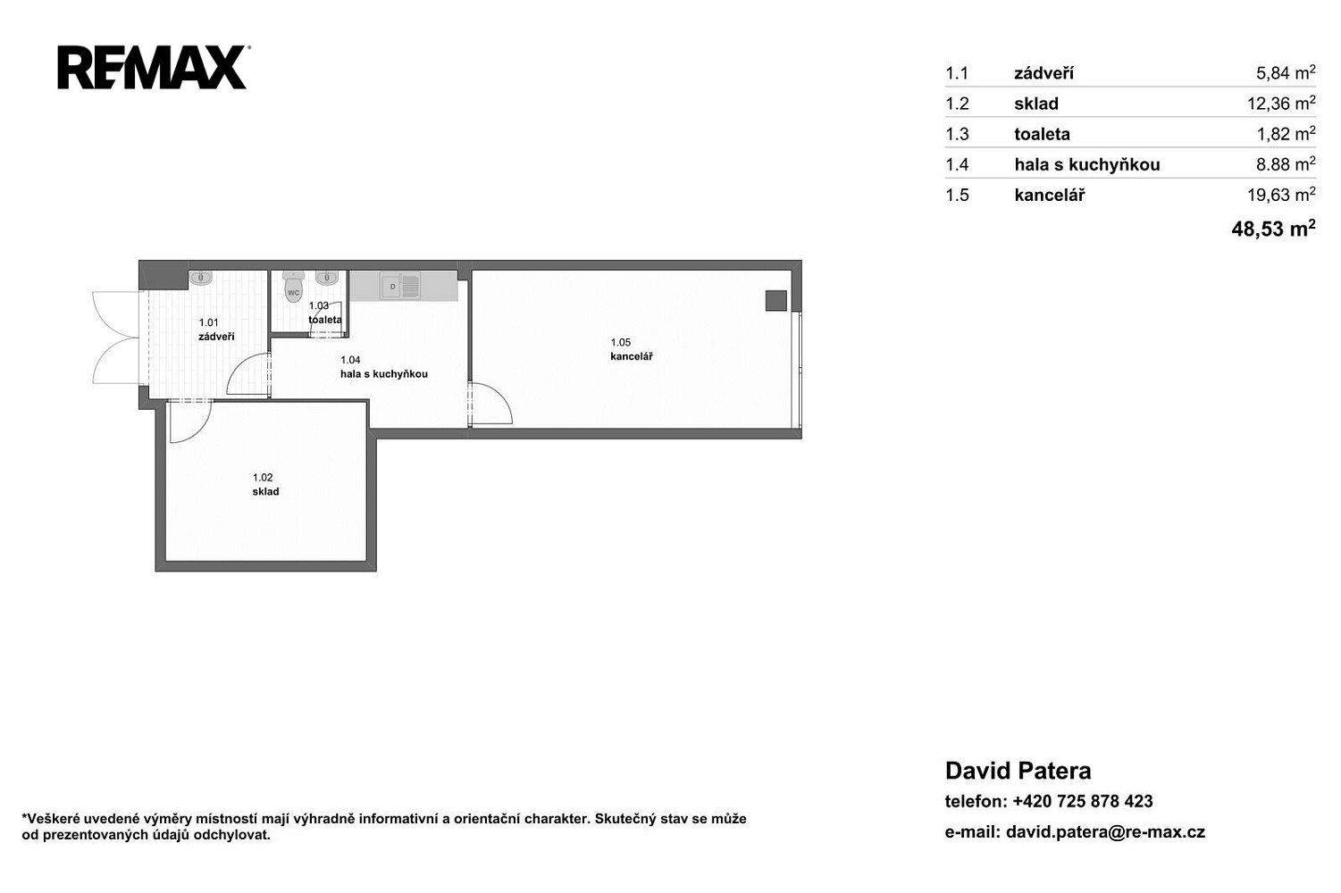 Pronájem kanceláře 48 m² – fotografie 3