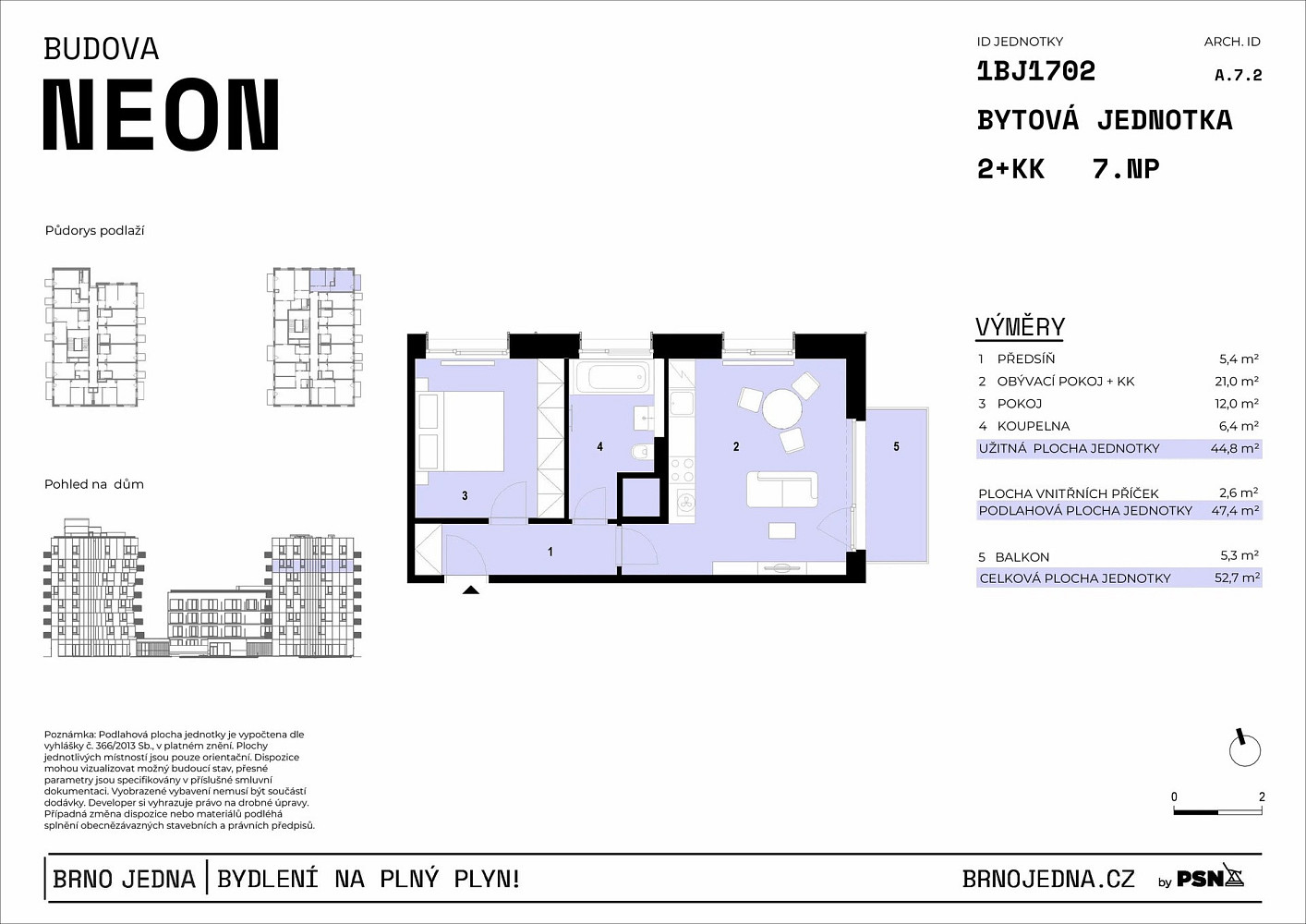 Prodej bytu 2+kk 45 m² – fotografie 2