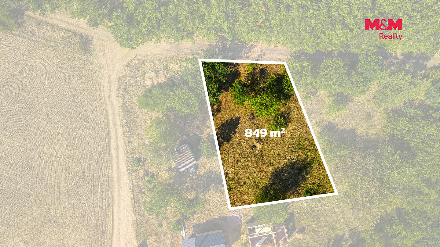 Prodej stavebního pozemku 849 m² – fotografie 3