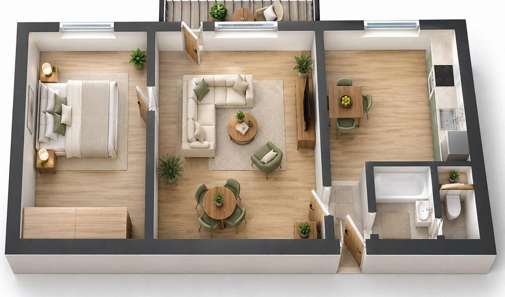 Prodej bytu 2+1 43 m², Rožnov pod Radhoštěm – náhled fotky 3