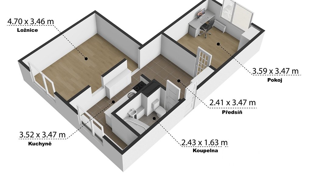 Prodej bytu 2+1 49 m², Bílina – náhled fotky 25