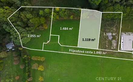 Prodej stavebního pozemku 1 379 m², Starý Jičín, okres Nový Jičín