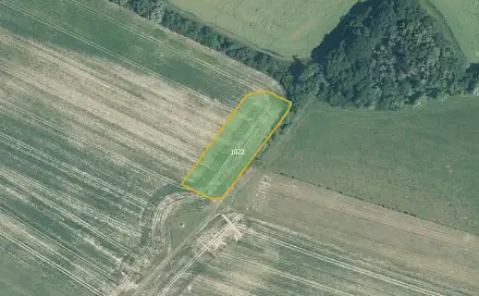Prodej pole 2 686 m², Brusné, okres Kroměříž