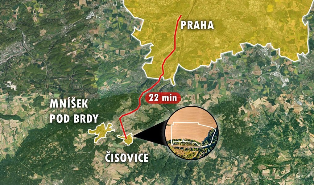 Prodej stavebního pozemku 24 219 m², Čisovice – náhled fotky 10
