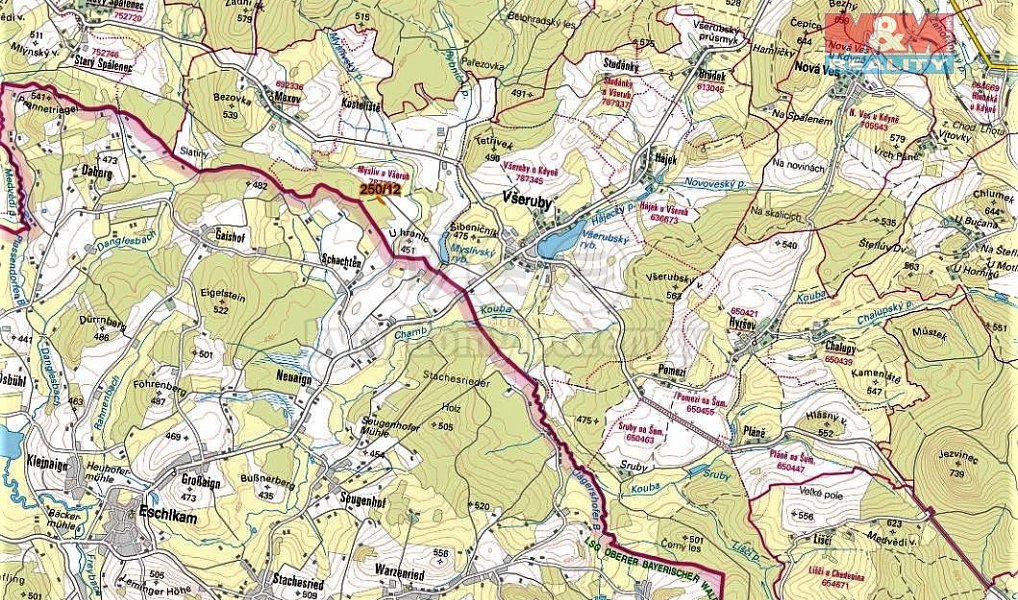Prodej lesa 892 m², Všeruby – náhled fotky 4