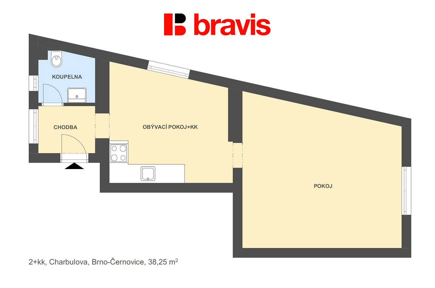 Prodej bytu 2+kk 38 m² – fotografie 5
