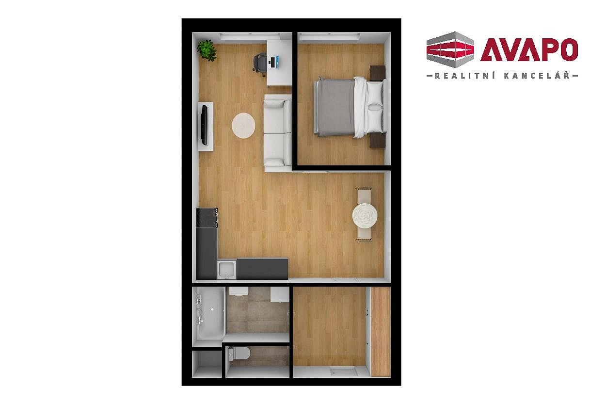 Pronájem bytu 2+kk 58 m² – fotografie 2