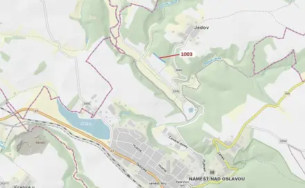 Dražba lesa 3 001 m², Náměšť nad Oslavou