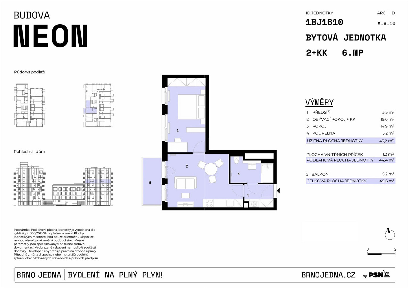 Prodej bytu 2+kk 43 m² – fotografie 2