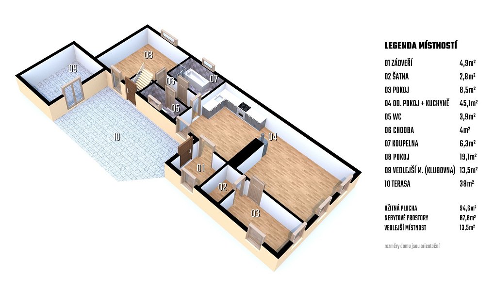 Prodej domu 95 m² s pozemkem 727 m², Jemnice – náhled fotky 36
