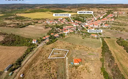 Prodej stavebního pozemku 919 m², Havraníky, okres Znojmo