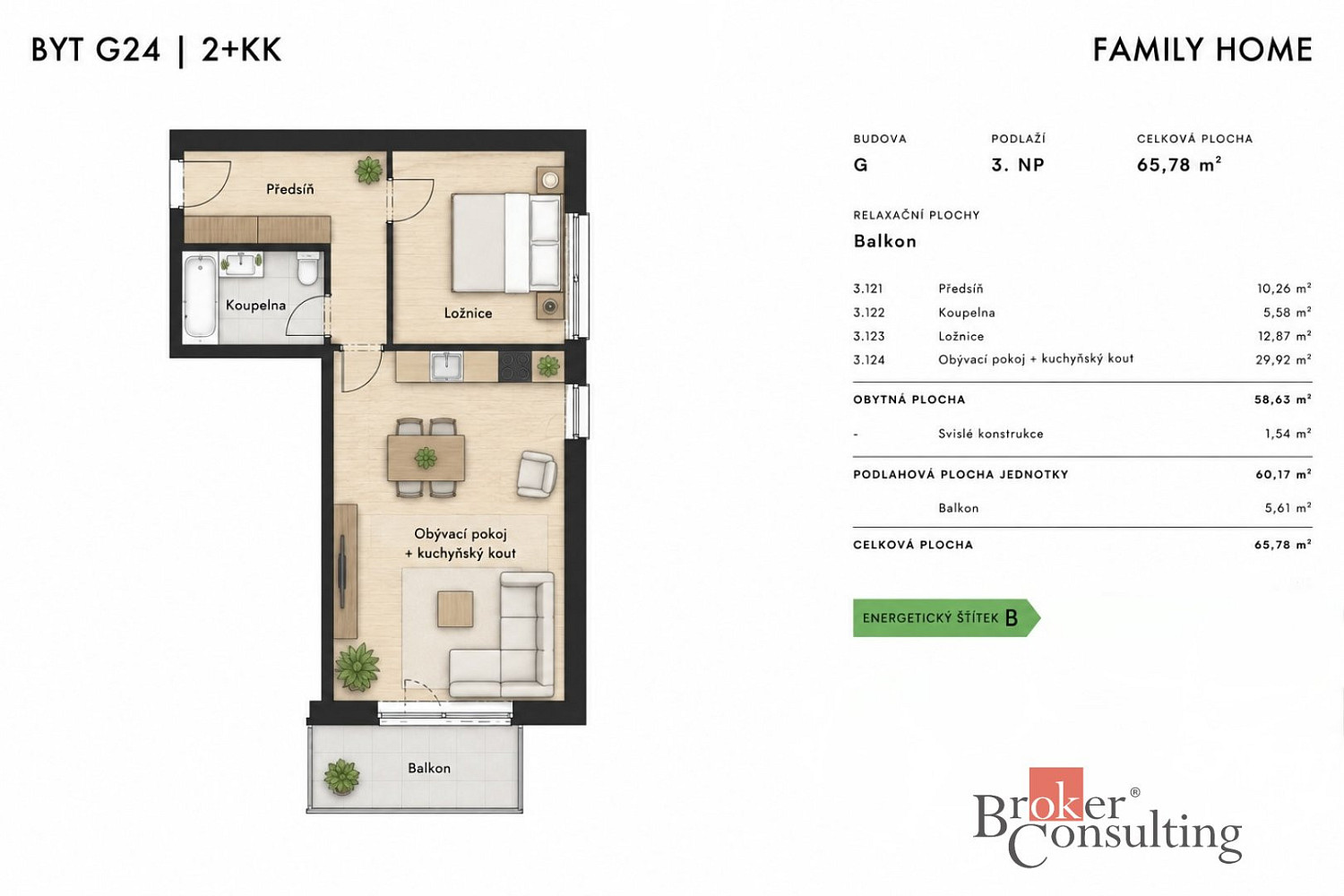 Prodej bytu 2+kk 59 m² – fotografie 2