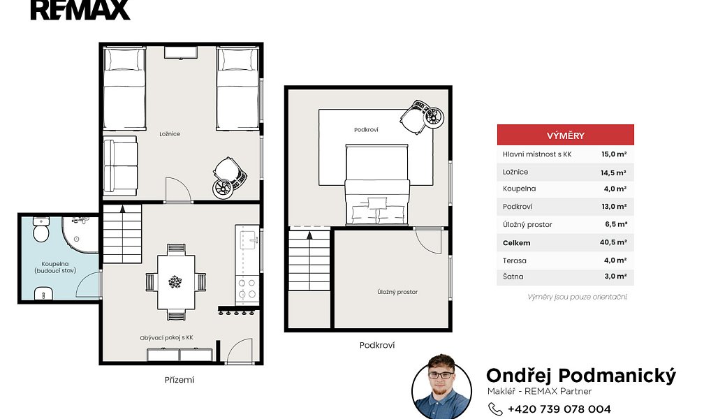 Prodej chaty/chalupy 66 m² s pozemkem 270 m², Kamýk nad Vltavou – náhled fotky 22