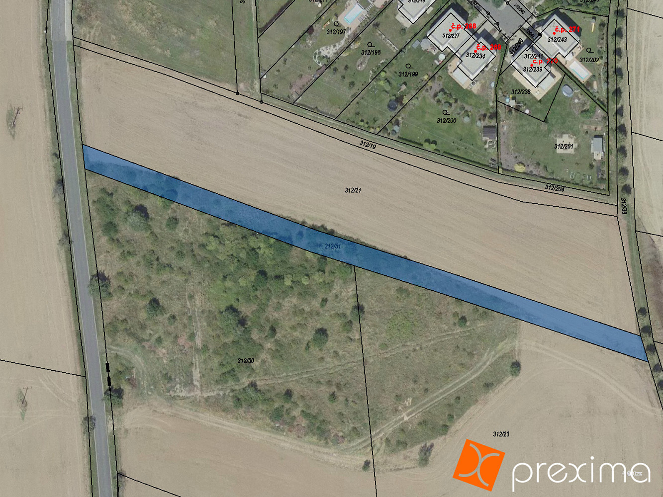 Prodej pole 853 m²