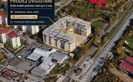Prodej garážového stání, 26 m2, Brno, ul. Sedláčkova, Sedláčkova, Brno - Líšeň