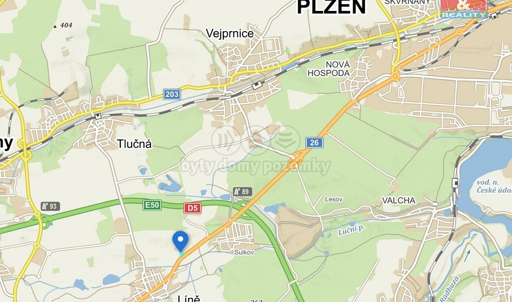 Prodej komerčního pozemku 9 925 m², Líně – náhled fotky 2