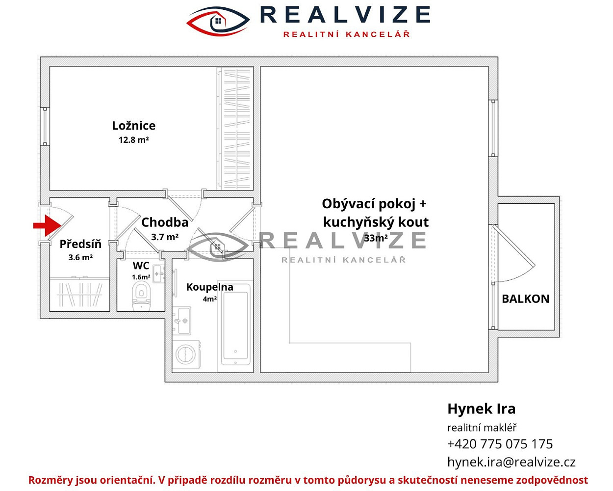 Prodej bytu 2+kk 58 m² – fotografie 4
