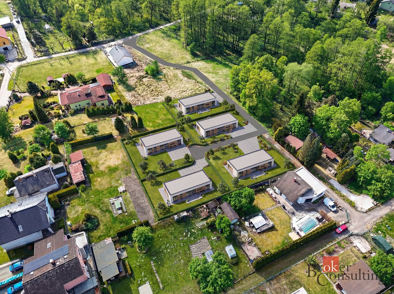 Prodej pozemku se stavebním povolením Michálkovice – pohled 4