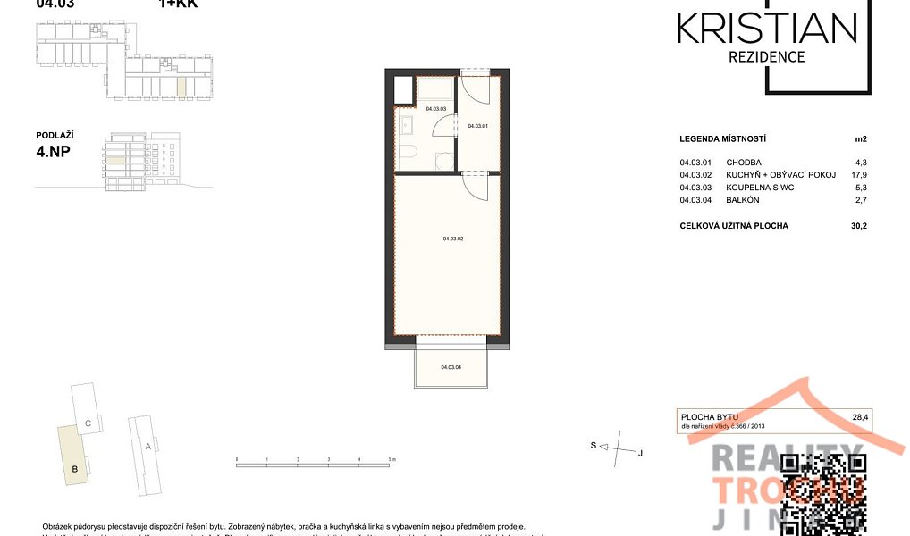 Prodej bytu 1+kk 28 m², Hradec Králové – náhled fotky 3