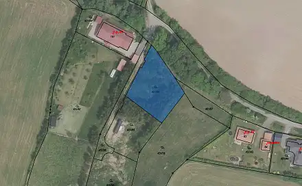 Prodej stavebního pozemku 1 376 m², Občov, okres Příbram