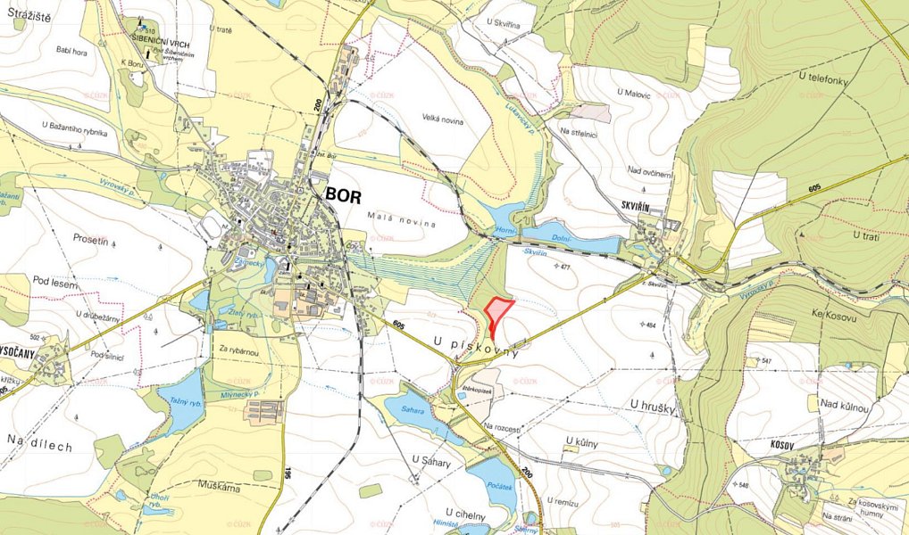 Prodej pole 14 739 m², Bor – náhled fotky 3