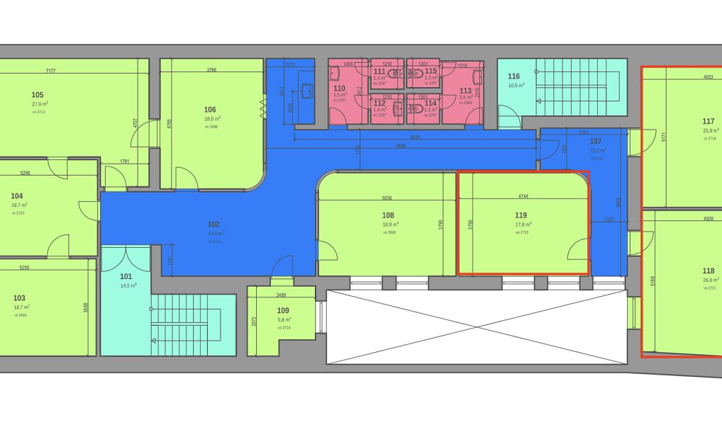 Pronájem kanceláře 72 m², Nymburk – náhled fotky 3