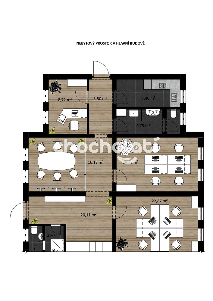 Prodej kanceláře 157 m² – další